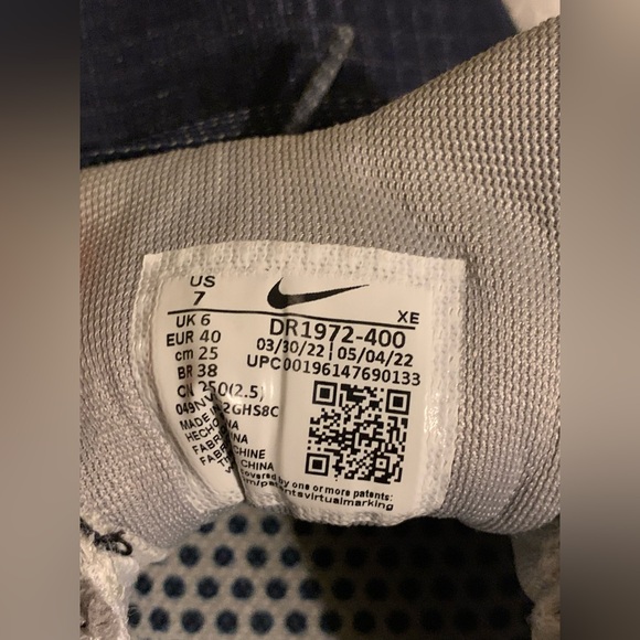 Penn State Nittany Lions Blue & White NIKE Air Zoom Pegasus 39 Size7 Unisex Shoe - Picture 5 of 15